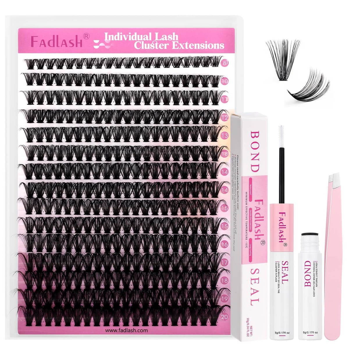 FADLASH Lash 120pcs 0.07mm D Curl 8-16mm 40D Mixed Trays Customizable DIY Eyelash Extensions for Beginners — view 128