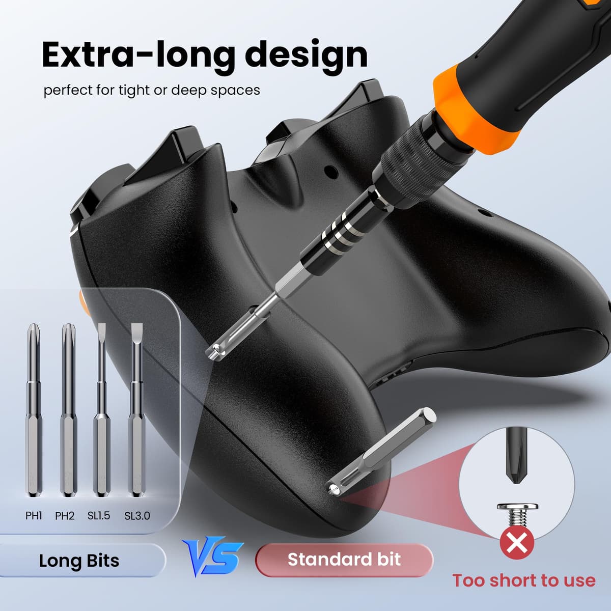 JOREST 152 en 1 set de Destornilladores de Precisión Magnéticos Profesionales, Kit de Reparación Portátil con Torx Triwing Bits para Macbook, PC,Switch, PS5, Gafas, Relojes, Laptop, Xbox — view 7