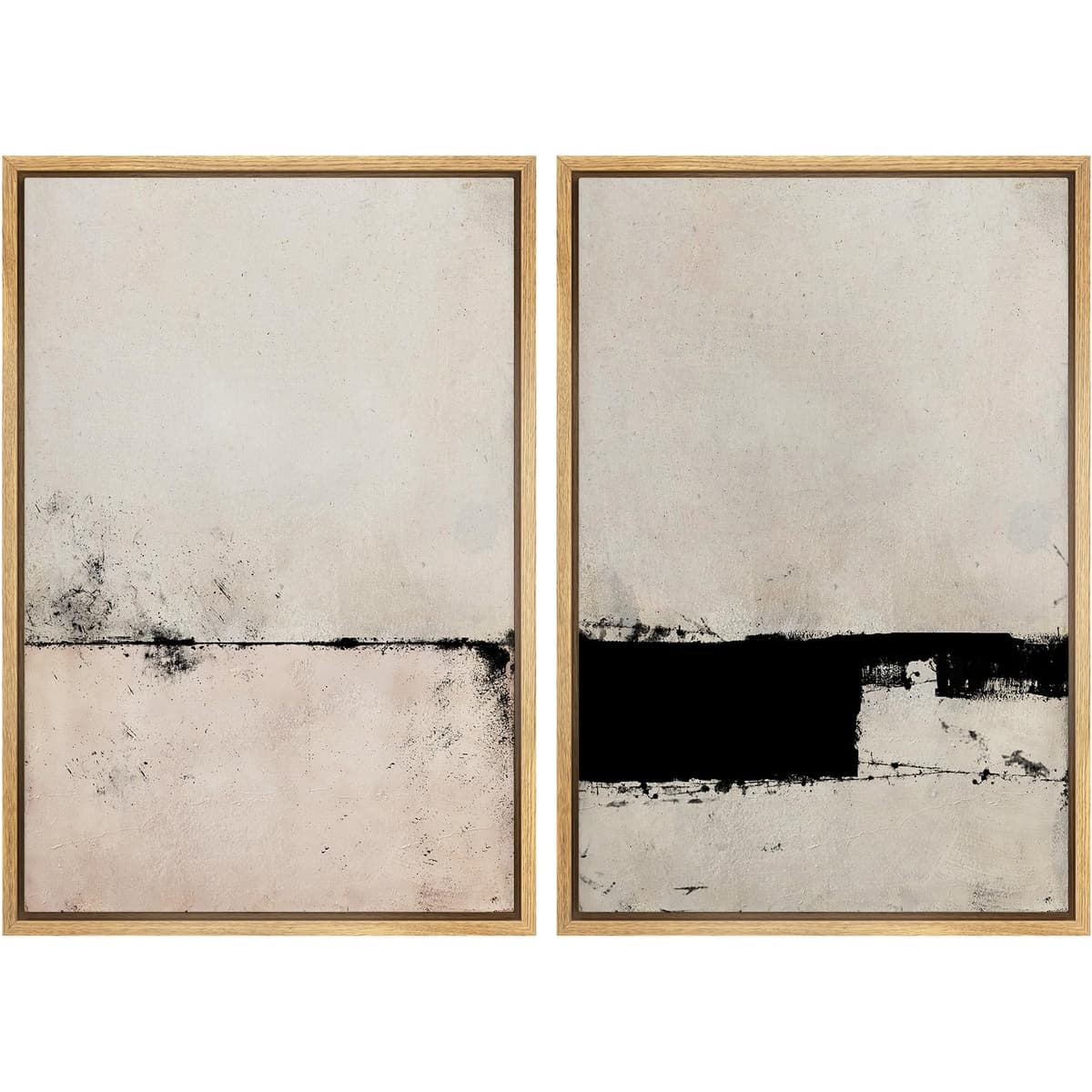 SIGNWIN Framed Canvas Print Wall Art Abstract Wave Pattern Modern Art Minimalist Neutral Decor for Living Room, Bedroom, Office - 16"x24"x2 Natural — view 91