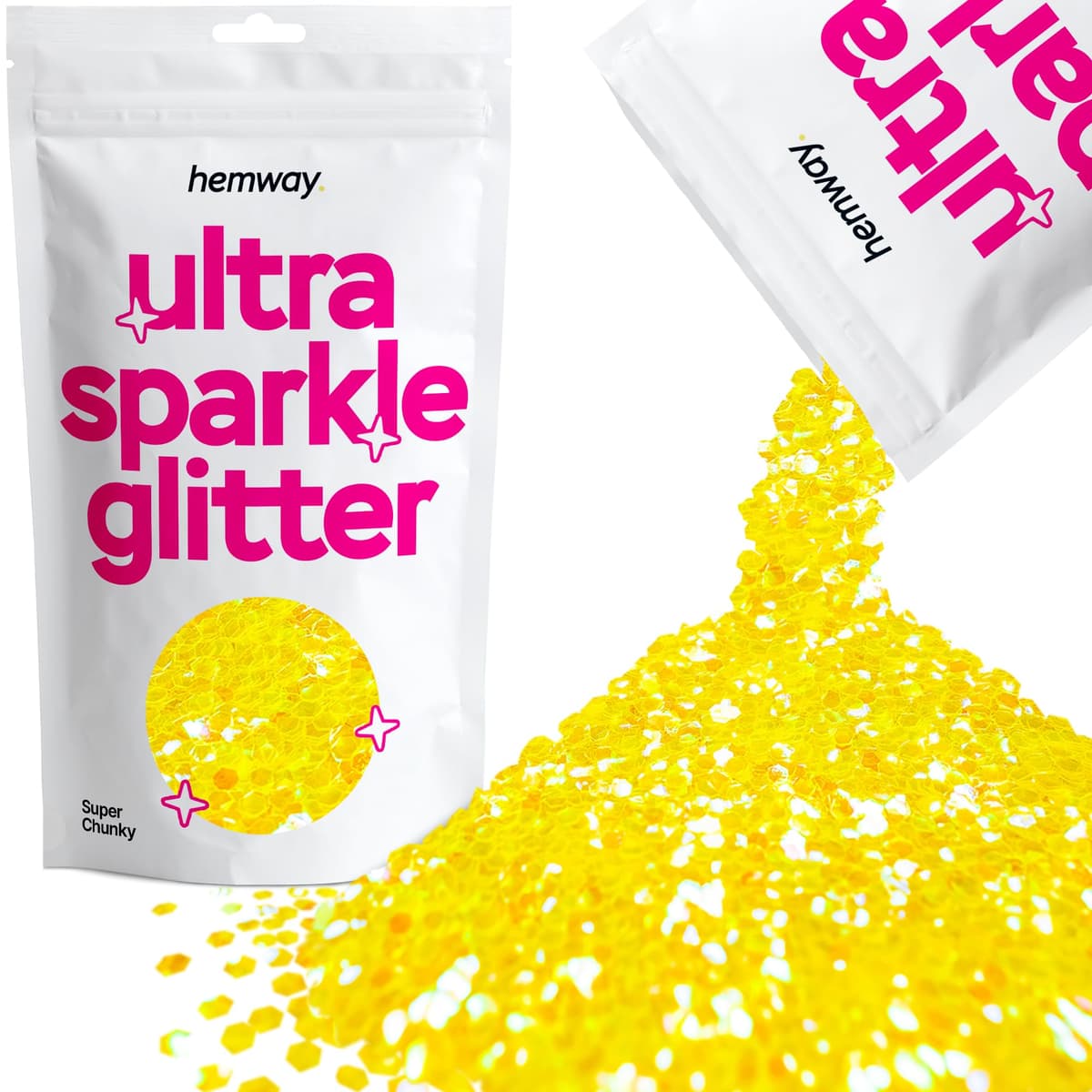 Hemway Ultra Sparkle Glitter Baby Pink Iridescent 100g Fine | Glitter for Arts & Craft, Makeup, Nail Art, Crafting, Card Making, Sparkle Decoration — view 242