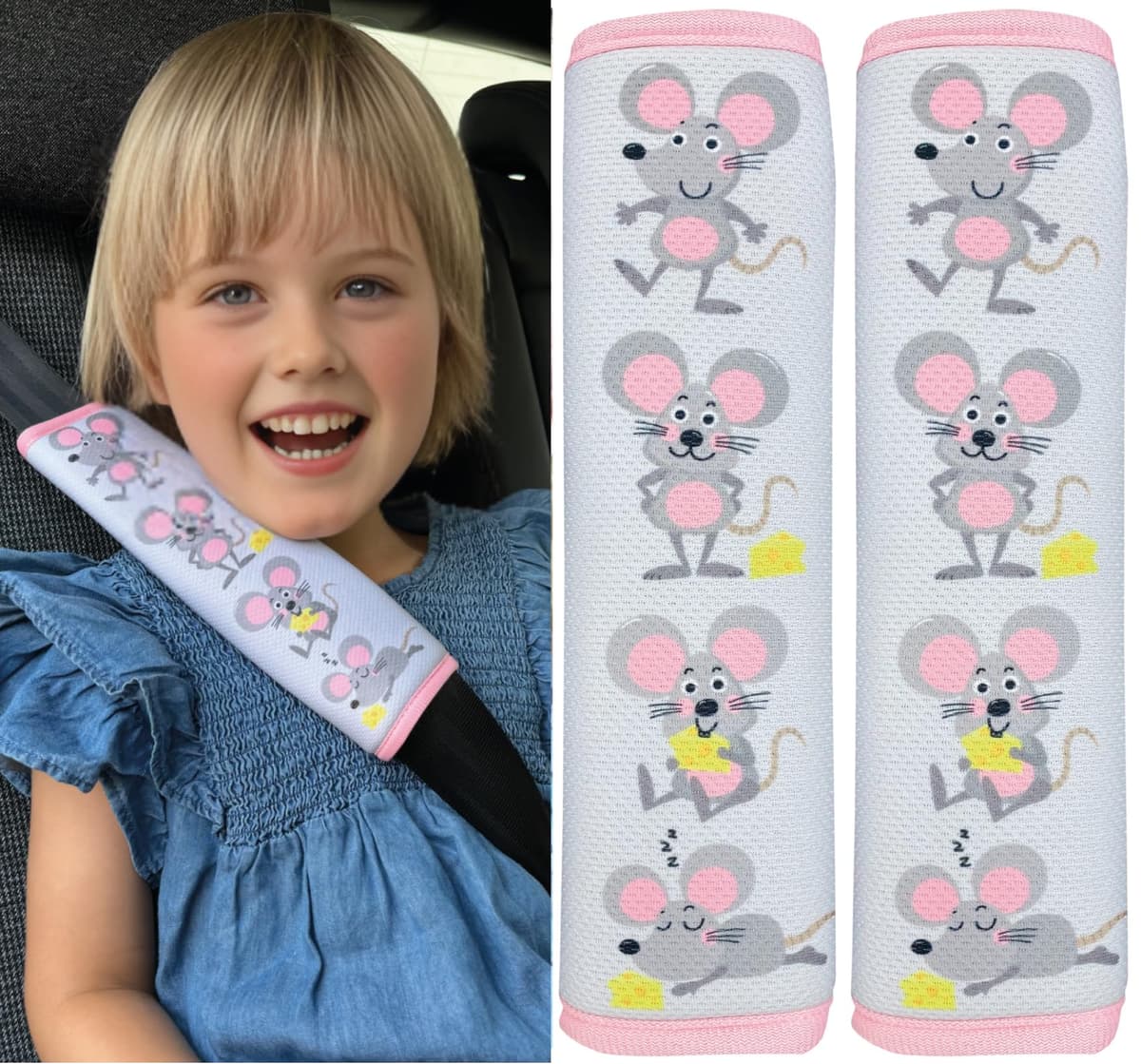 HECKBO 1x Kids Car Seat Belt Pads Seat Belt Protectors - Cars - Seat Belt Pads for Kids and Babies- Ideal for any Seat Belt Car Booster Seat Kids Bicycle — view 38