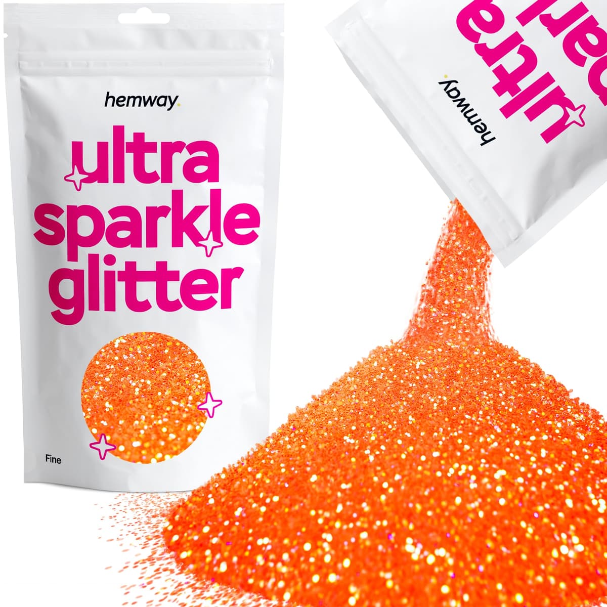 Hemway Ultra Sparkle Glitter Baby Pink Iridescent 100g Fine | Glitter for Arts & Craft, Makeup, Nail Art, Crafting, Card Making, Sparkle Decoration — view 106