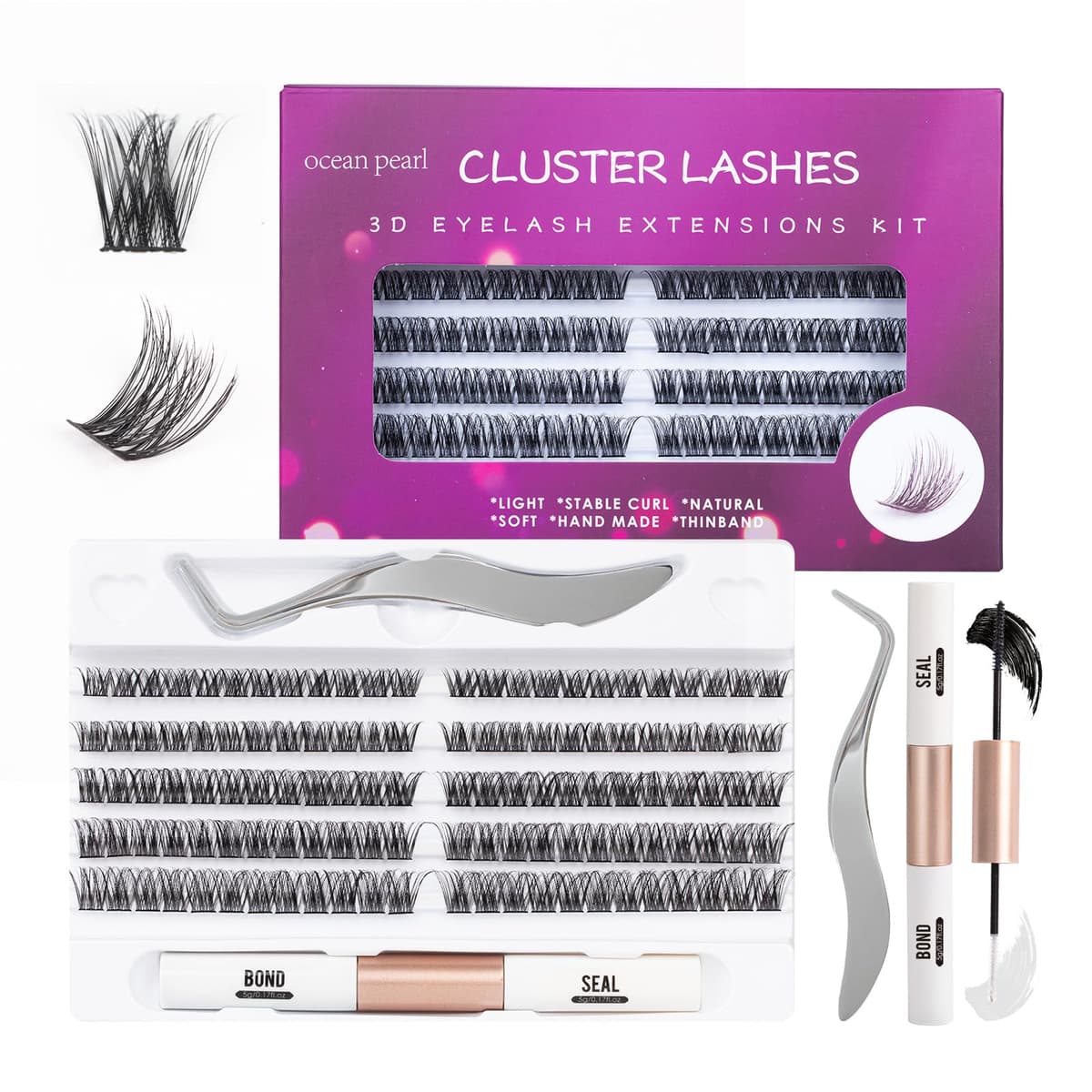 False Eyelashes Russian Strip Lashes D Curl 3D 10 Pairs Fake Lashes Natural False Eyelashe with Eyelash Glue Clear Adhesive Long Lasting Waterproof Multipack Eyelashes — view 21