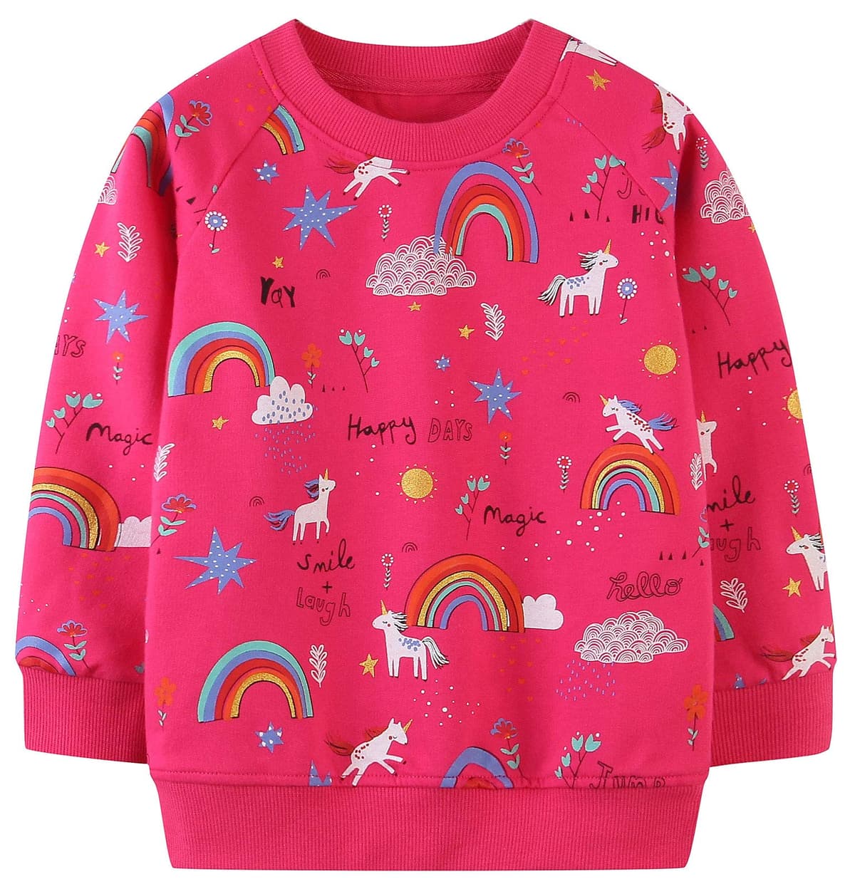 TEDD Sudaderas Niña Unicornio Camiseta Manga Larga 100% Algodón Jersey sin Capucha para Nina 1-12 años — view 25