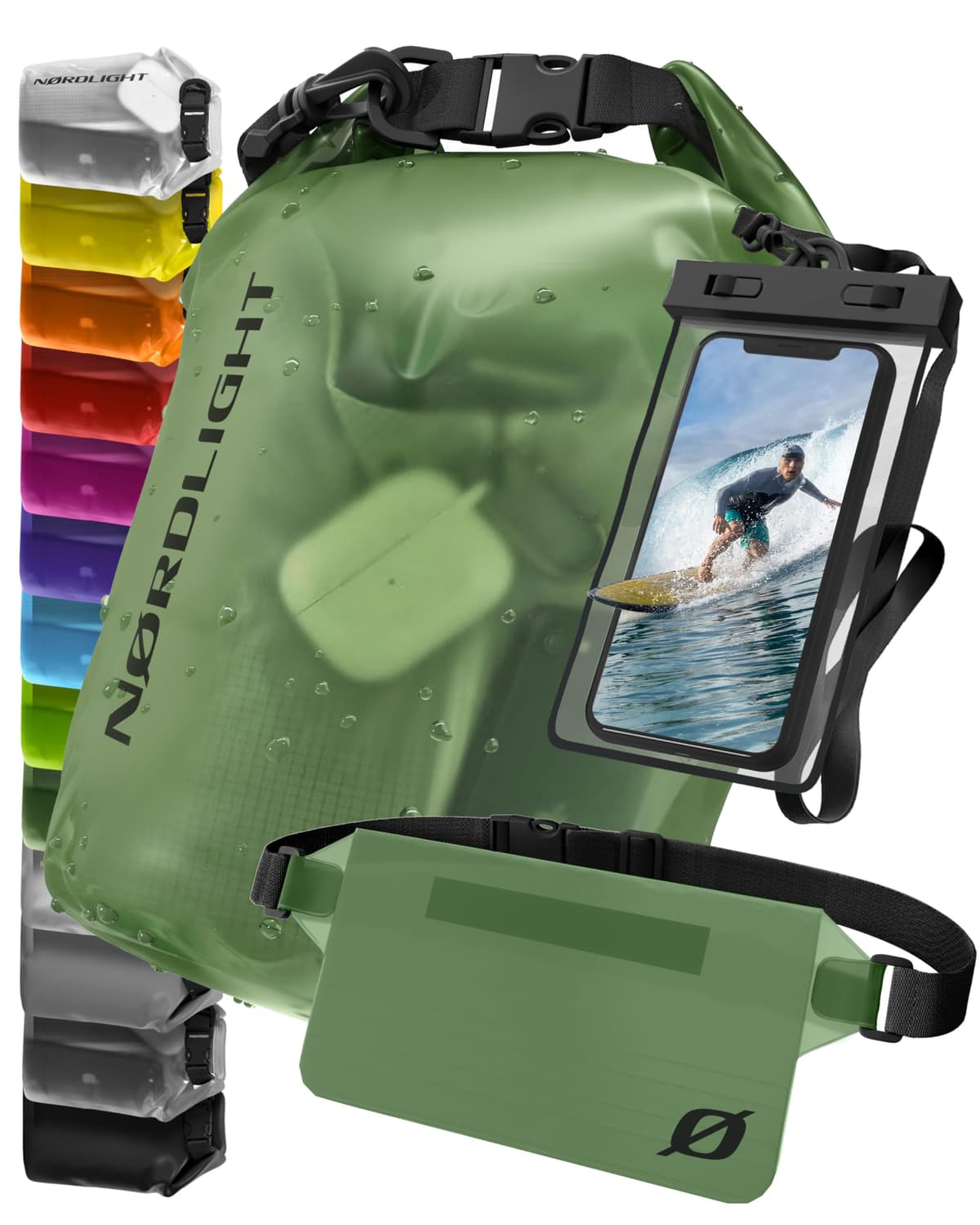 Nordlight Mochila Impermeable Roll Top 25L - Hybrid 25" | Bolsa Seca Con Compartimento Para Portátil De 15 Pulgadas, Bolsillos Exteriores E Interiores, Sistema De Transporte Acolchado — view 38