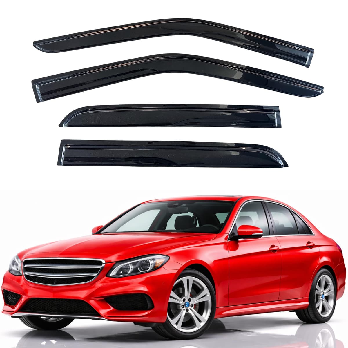 KPY Rain Guards Fit for 2006-2013 Lexus IS250 IS350, Out-Channel Window Visors Vent Wind Deflectors 4PC, Car Accessories for 06-13 Lexus is Series — view 328