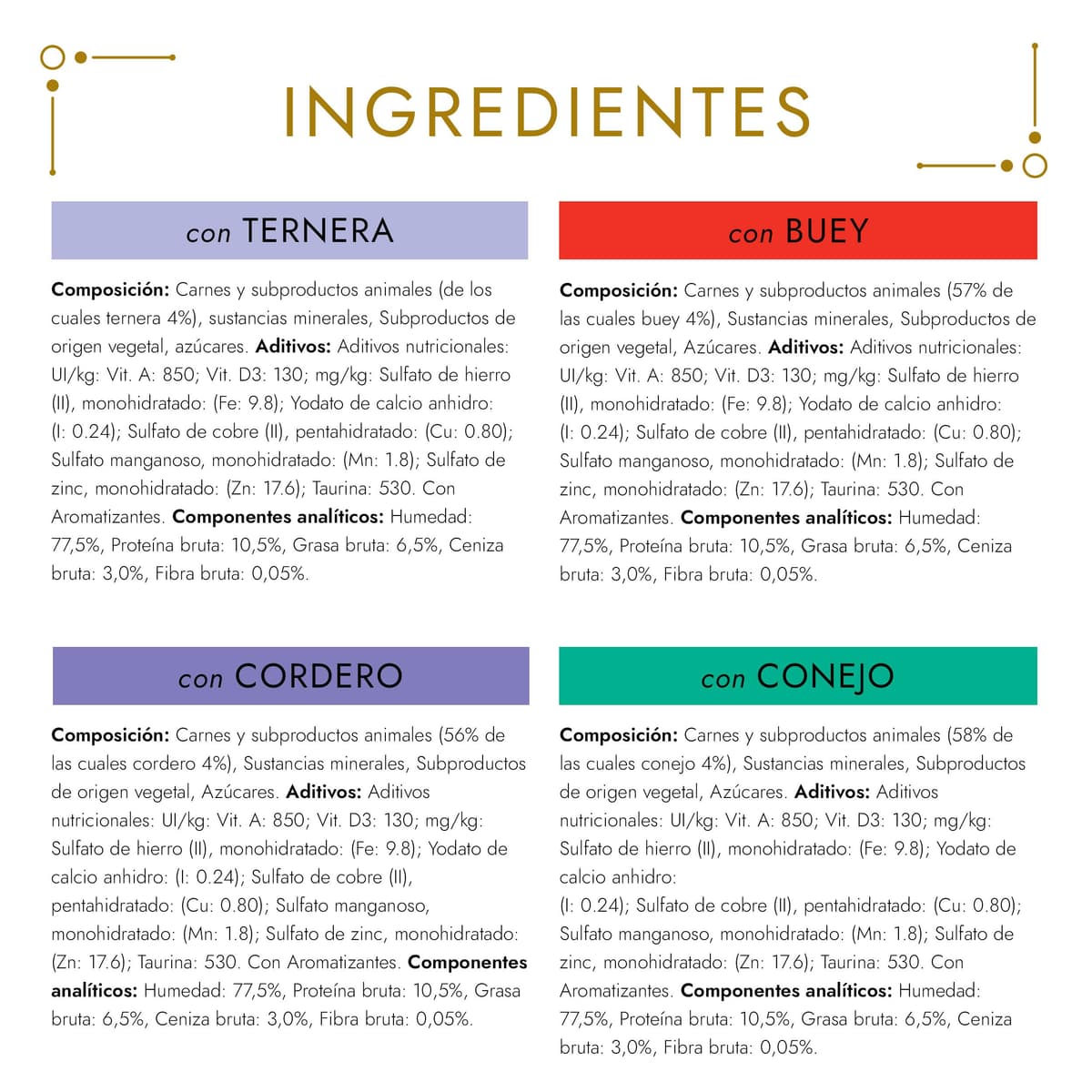 GOURMET Gold Mousse, Comida Húmeda para Gato Adulto, Mousse, Surtido de Buey, Conejo, Cordero y Ternera, 96 latas — view 5
