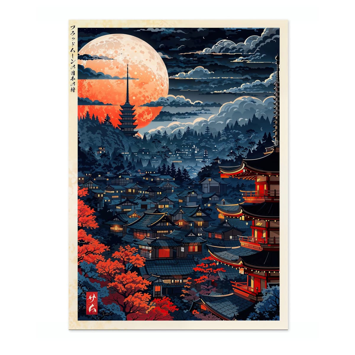Tokyo Tea House Anime Woodblock Poster Modern Ukiyo-E, Japanese Cartoon Illustration Print, Archival Matte, A4 (Print Only) - 29.7x21cm — view 24