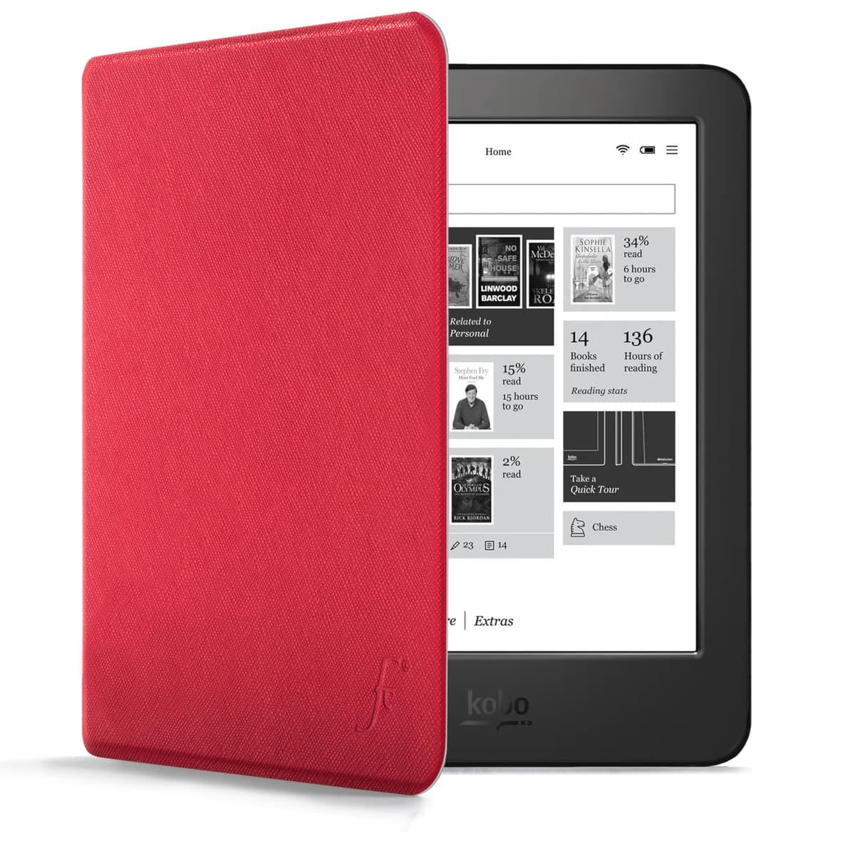 Forefront Cases Funda para Kobo Aura Edition 2 (Modelo: N236, 2016) - Delgado, Ligera y Protectora Funda para Kobo Aura Edition 2 (6") - Smart Auto Sueño Estela Función (Carcasa) - Negro — view 17