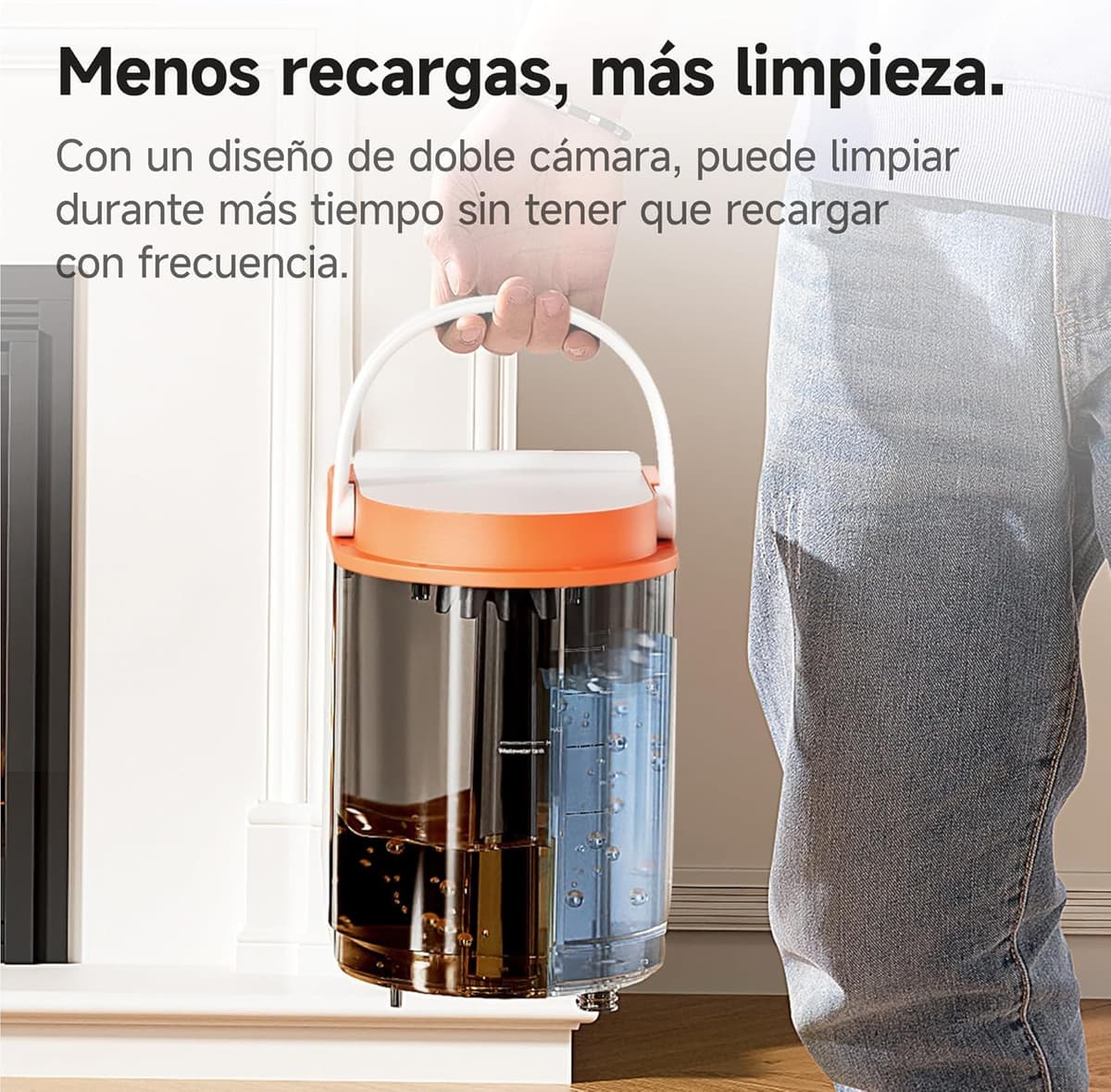 Uwant Limpiador de Tapicerías y Alfombras 18kPa Potente Succión, Máquina Limpiadora Portátil con Autolimpieza, Limpiador de Manchas para Mascotas con Herramientas y Solución, para Sofá, Coche set of 1 — view 4