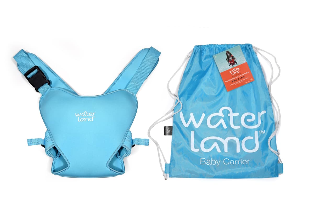 WaterLand Baby Carrier Innovative Carrier Seat for Water and Land Black - Waterproof Chest Strap for Toddlers with Adjustable Straps, Lightweight Carry Seat for Pool and Beach — view 2