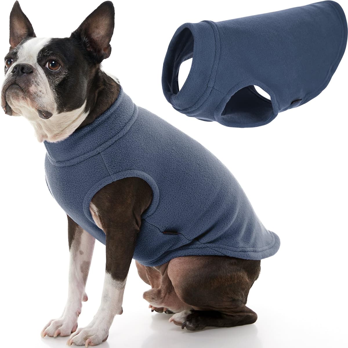 Gooby Stretch Fleece Pull Over Cold Weather Dog Vest, 2X-Large, Black — view 6