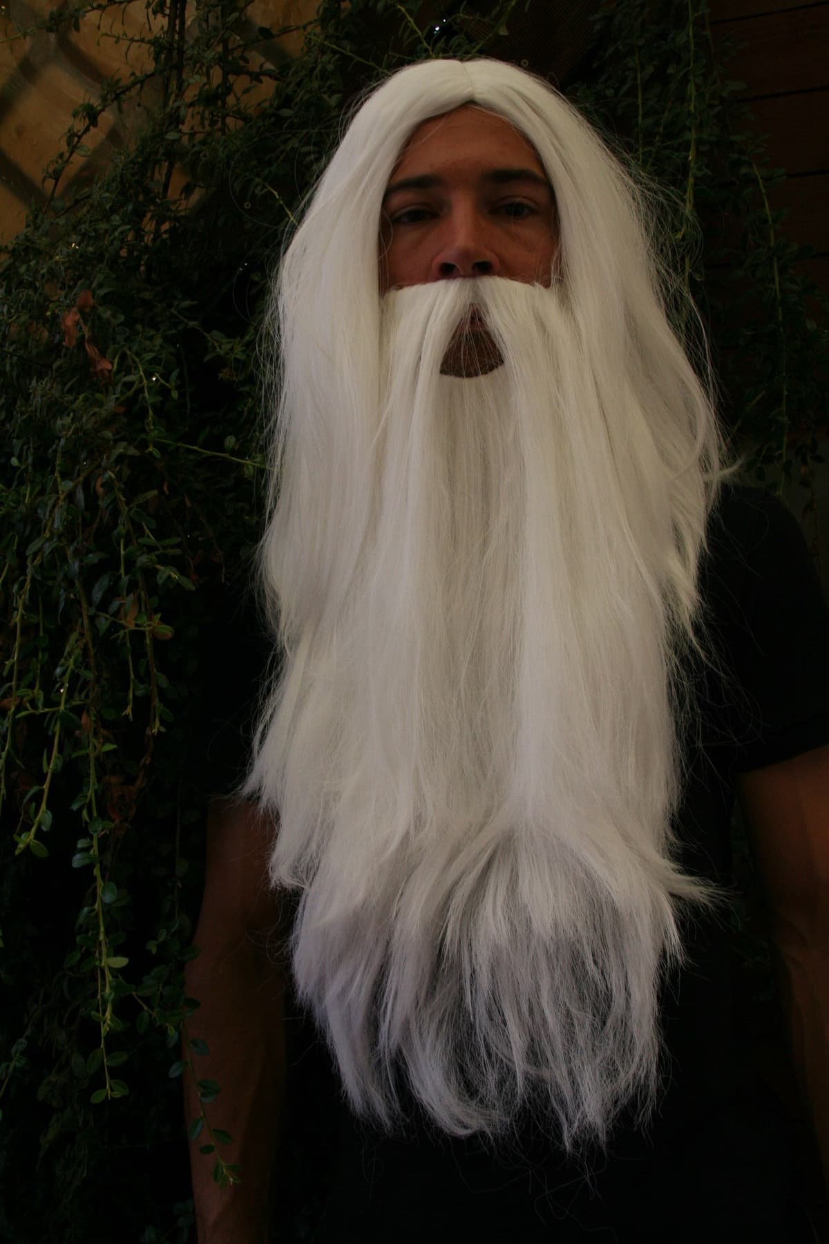 WIG ME UP- PW0210-P60 - Set de Peluca y Barba: hechicero canoso, Brujo, White Wizard — view 3