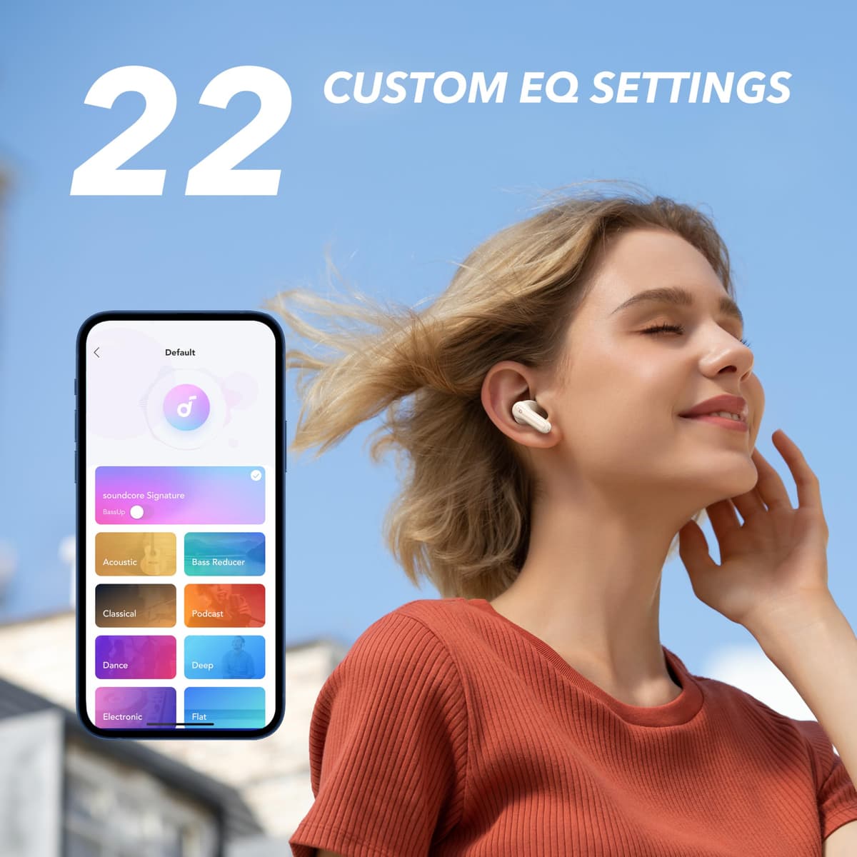 Soundcore by Anker Life P2 Mini True Wireless Earbuds, 10mm Drivers with Big Bass, Custom EQ, Bluetooth 5.2, 32H Playtime, USB-C for Fast Charging, Tiny Size for Commute, Work (Oat White) — view 3