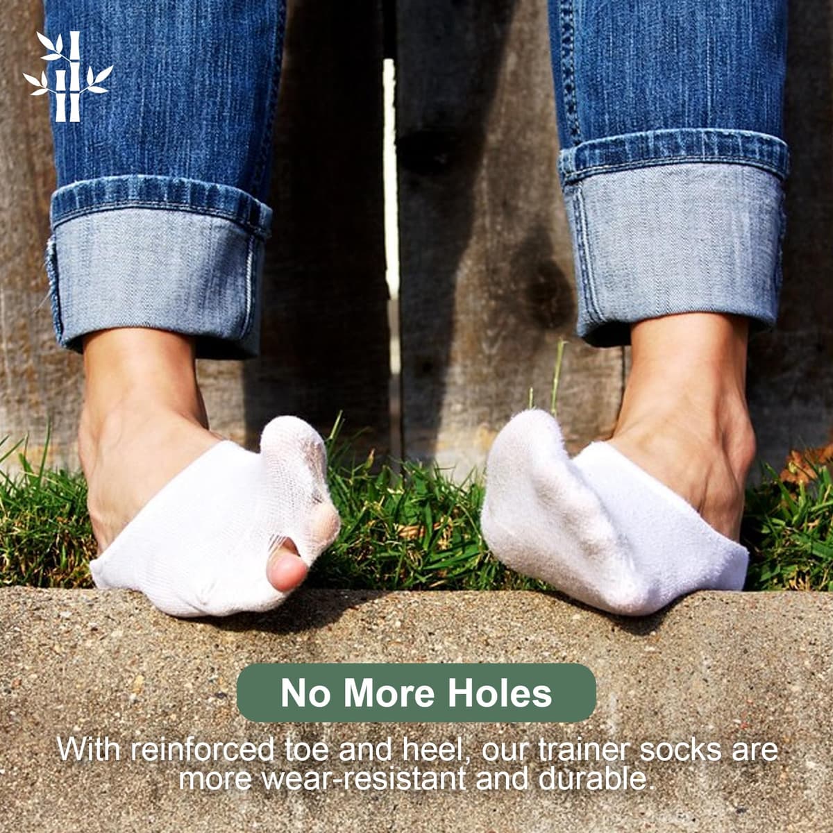 Niofind Bamboo Trainer Socks for Womens and Mens, No Show Ankle Socks Low Cut Invisible Non Slip Liner Socks Multipack Casual Footies for Sneaker Loafers and Boat Shoes — view 6
