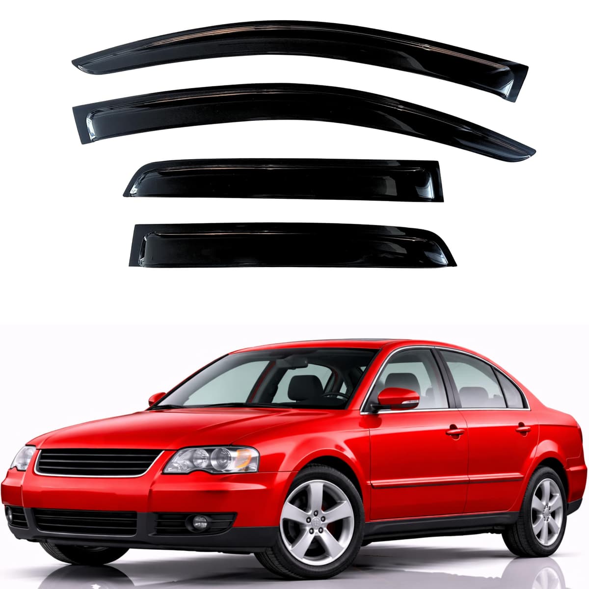 KPY Rain Guards Fit for 2006-2013 Lexus IS250 IS350, Out-Channel Window Visors Vent Wind Deflectors 4PC, Car Accessories for 06-13 Lexus is Series — view 232