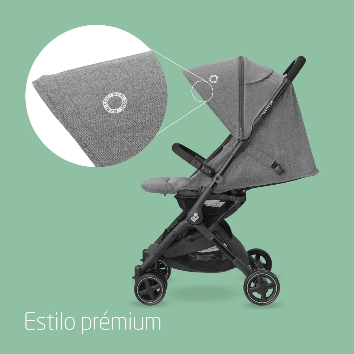 Maxi-Cosi Lara2, Silla de Paseo Ligera, 0-4 años, 0-22 kg, Silla Paseo Bebe Compacta, 3 Reclinaciones, Reclinación Total, Plegado Automático, Bandolera, Select Grey — view 4
