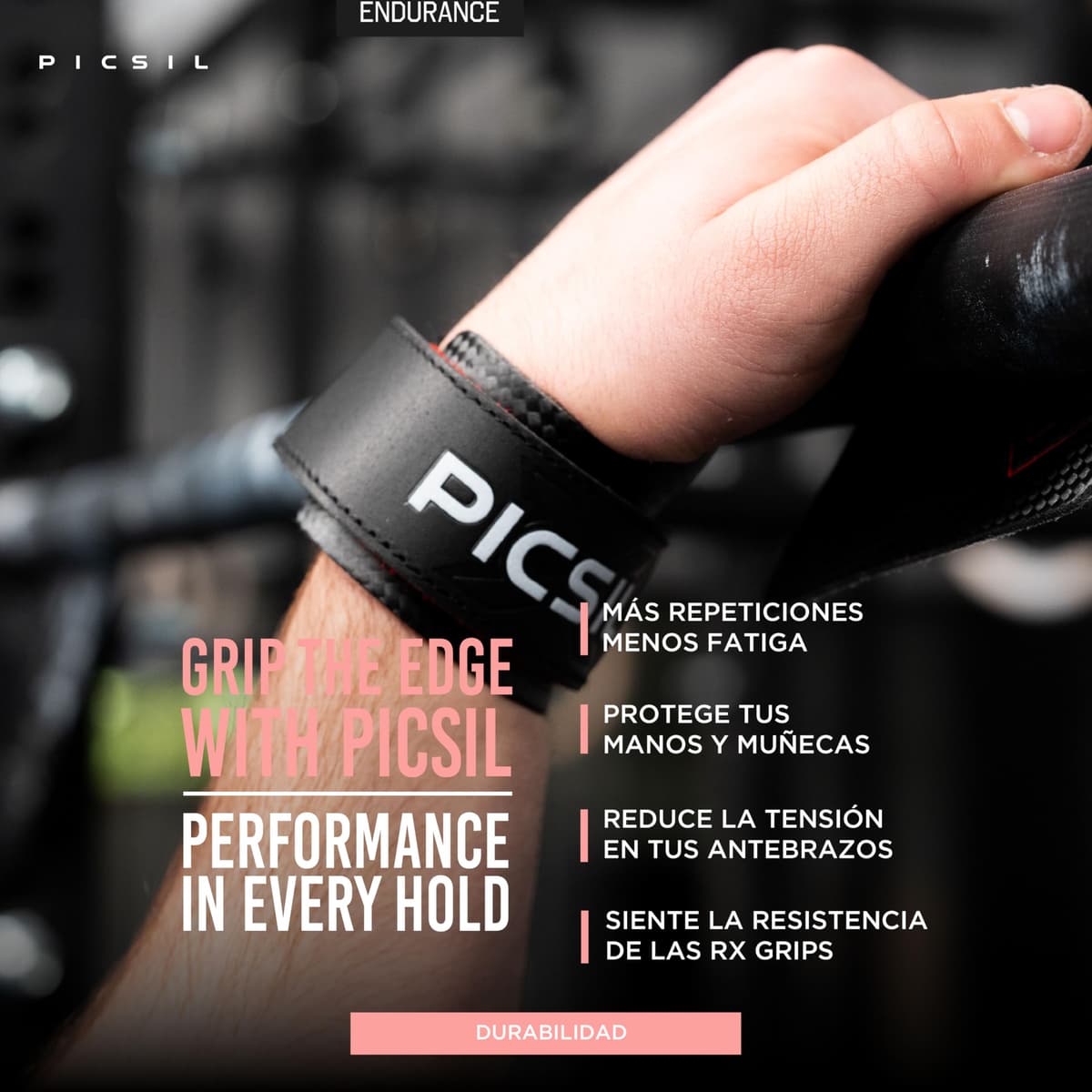 PICSIL - Calleras RX | Material de Fibra de Carbono | Uso con Magnesio | Agarre en Todas Superficies y Tipo de Barras | Diseñadas para Todos los Atletas — view 2