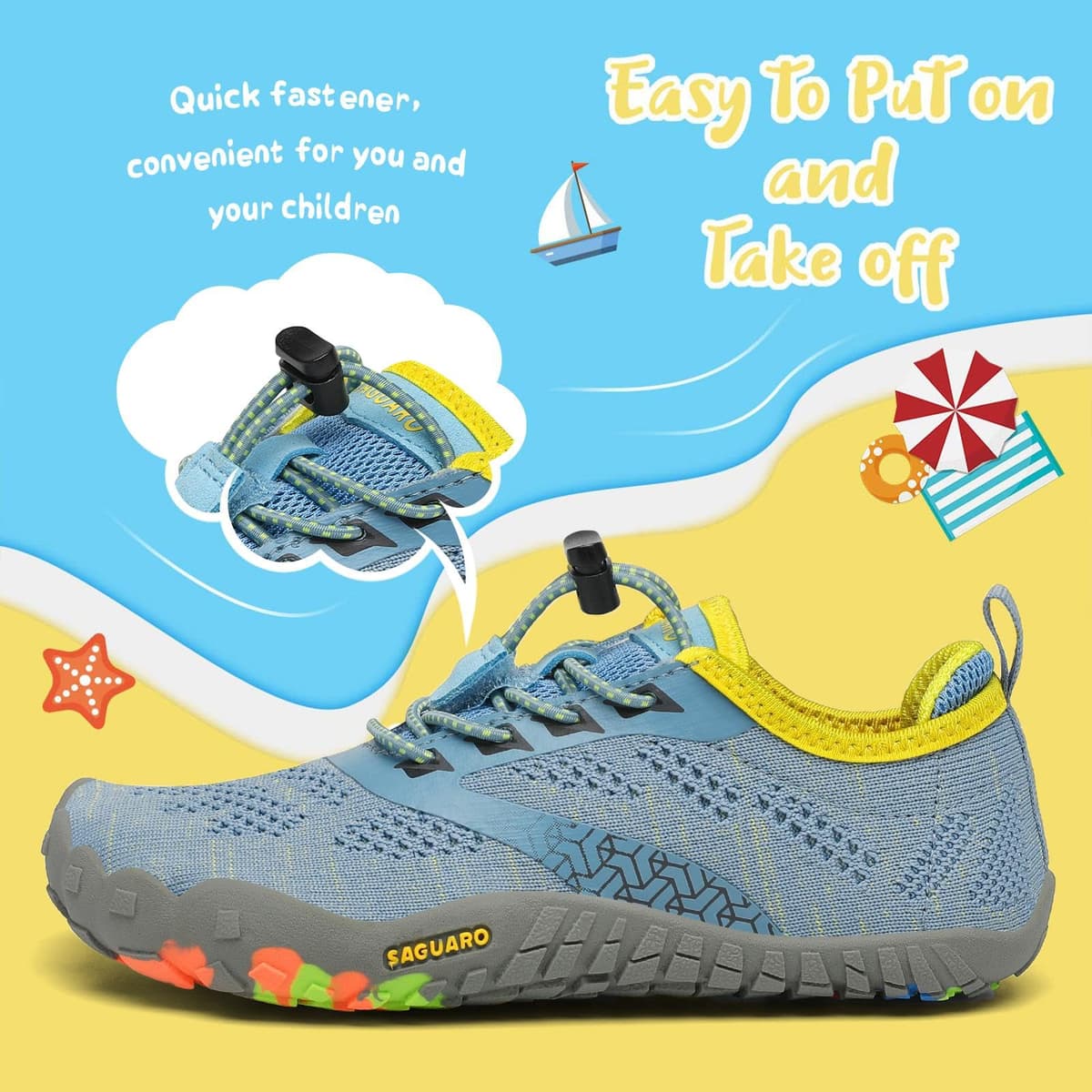 Saguaro Zapatos de Trail Niños Niñas Zapatos Deportivos Transpirable Antideslizante — view 3