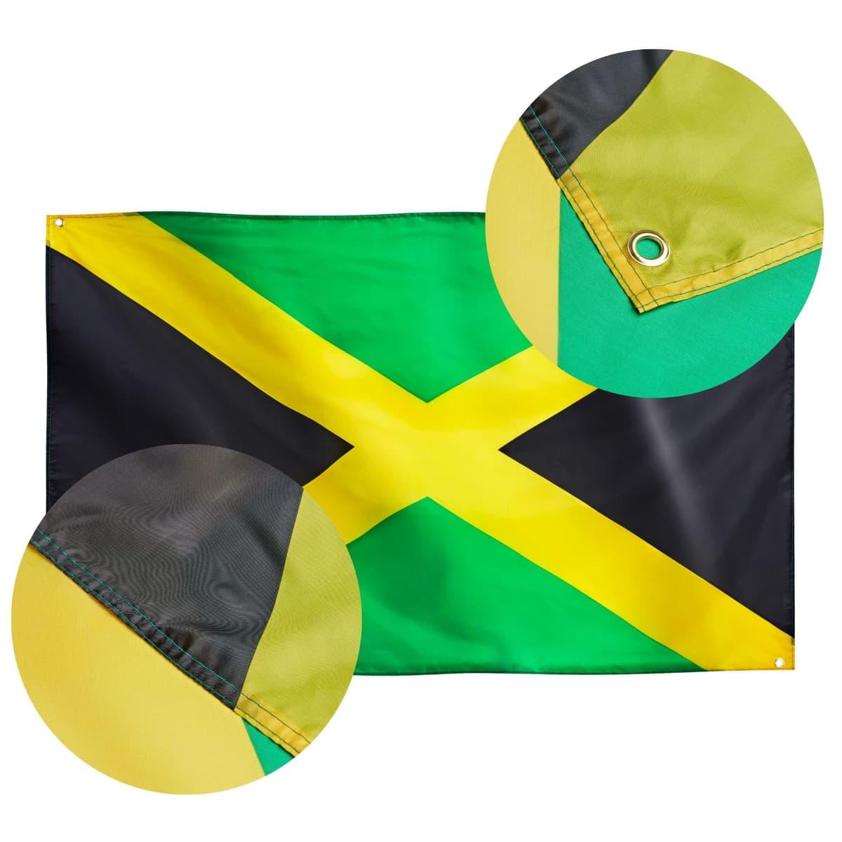 Runesol Cornwall Flag - 91x152cm, 3ft x 5ft, Cornish Flag, 4 Grommets, Eyelet in Every Corner, Premium Quality, Inside & Outside Use, Vivid Colours — view 801