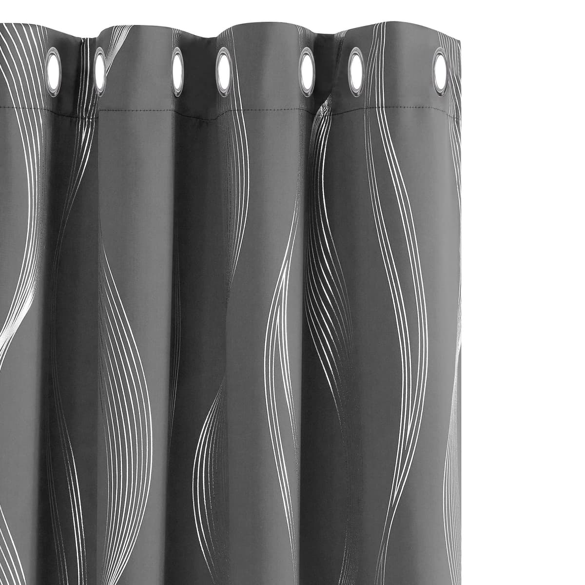 Deconovo Blackout Curtains, Modern Sky Blue Curtains for Living Room, Thermal Curtains, Ring Top Curtains, Noise Isolating, 46" W x 72" H, Set of 2 — view 11