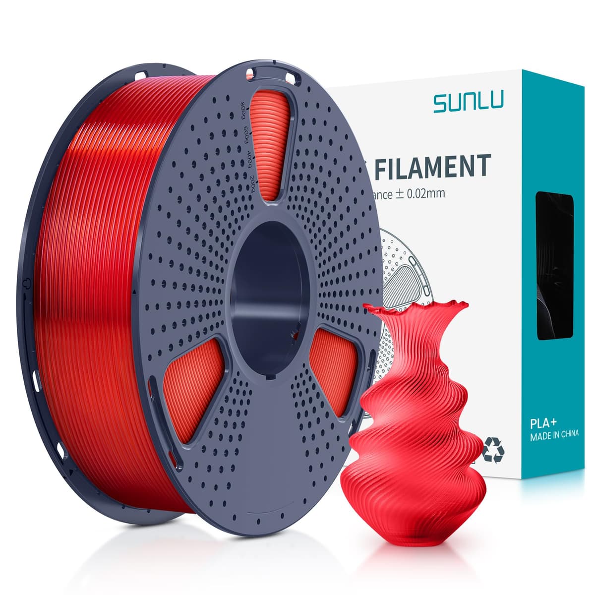SUNLU Pack de 16 Colores Filamento PLA Plus, Filamento PLA+ Multicolor para Impresoras 3D 1.75mm, Embalado al Vacío Individualmente, 0.25kg/Bobina, Total 4kg, 16 Bobinas​ — view 19