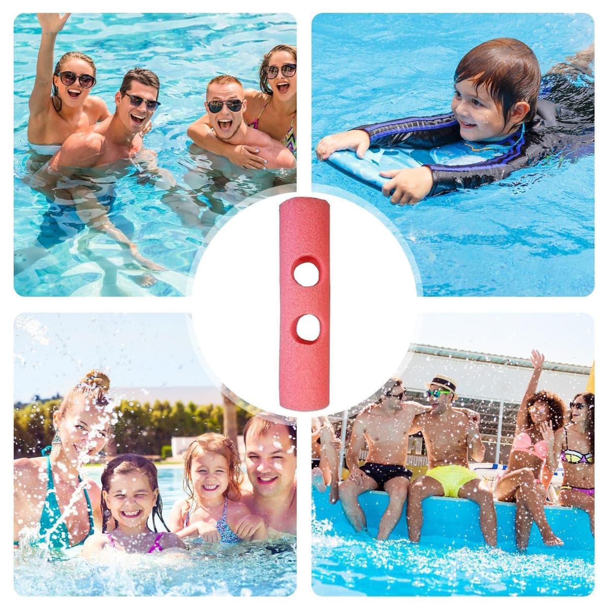 Conector Churro Piscina, 6 Piezas Churro Piscina Espuma con Orificios, Conector para Fideos de Natación, Ayuda para Entrenamiento De Natación — view 4