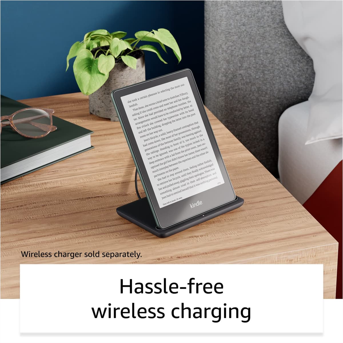 Kindle Paperwhite Signature Edition | 32 GB with a 6.8" display, wireless charging and auto-adjusting front light, without Ads, agave green + Kindle Unlimited — view 3