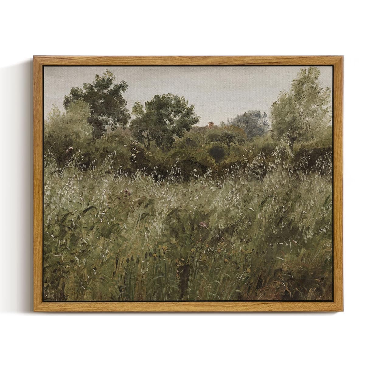InSimSea Framed Canvas Wall Art, Meadow with Flowers Painting, Landscape for Living Room, Bedroom, Home, Bathroom Decor, 8x10 — view 94
