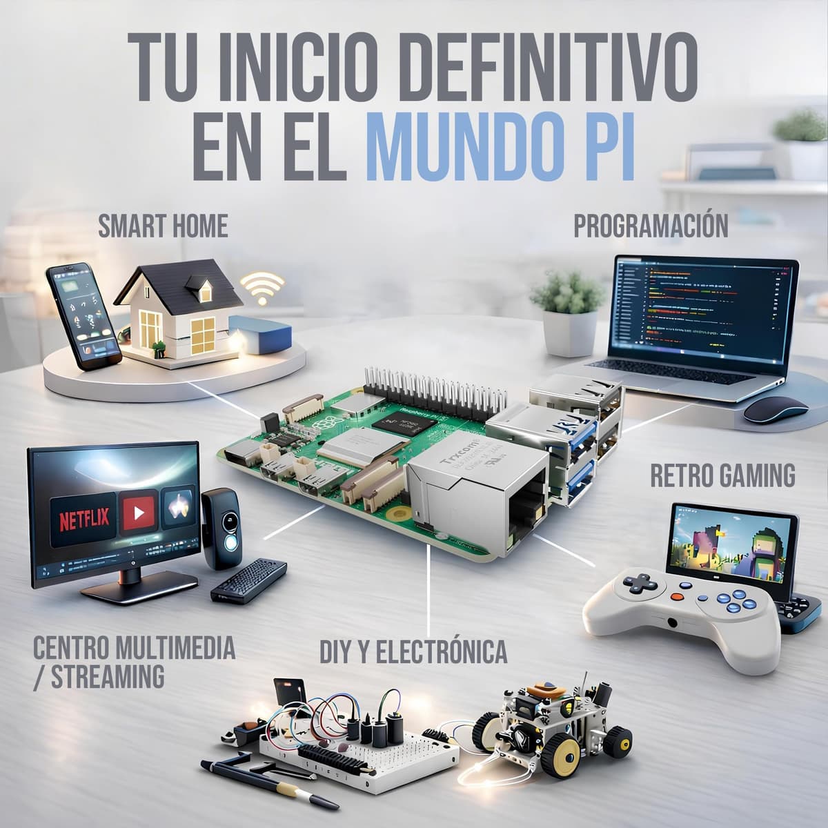db-tronic Raspberry Pi 5 1 GB Starter Kit | Edición 64 GB | Alimentación 27 W | Carcasa con Ventilador | Micro HDMI 4K | Disipador | Ideal para Home Assistant y el Smart Home — view 2