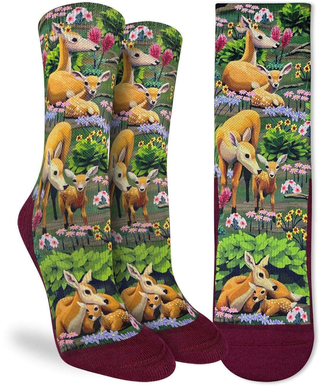 Good Luck Sock Women's Floral Dinosaurs Socks, Shoe Size 5-9 — view 281