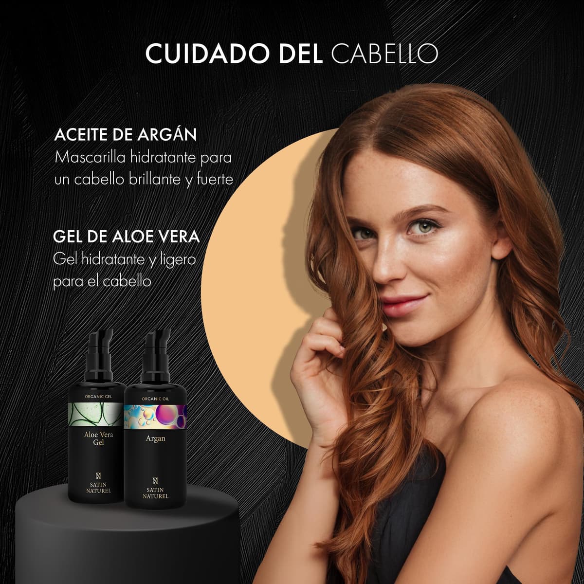 Satin Naturel Set de Regalo de Lujo para Mujer 5x30 ml – Gel de Aloe Vera, Aceite de Argán, Sérum Vitamina C, Sérum Ácido Hialurónico y Crema con Retinol – Cosmética Vegana – Edición Premium — view 6
