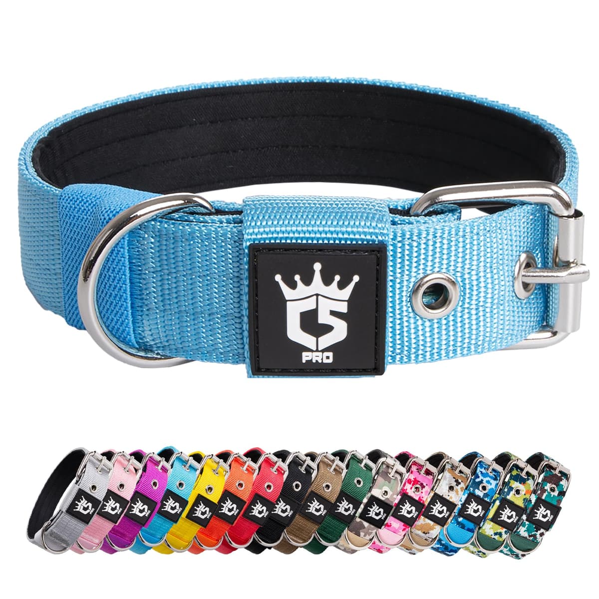 TSPRO Collar Táctico para Perros Ajustable, Collares con Broche de Metal Robusto, de 3,8 cm de Ancho, Duradero y Cómodo para Perros Medianos y Grandes (Negro M) — view 37