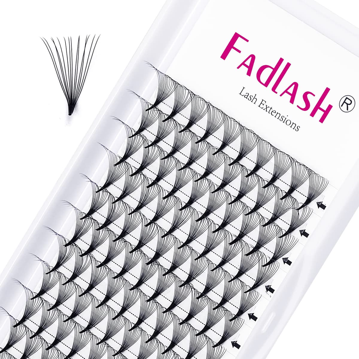 Russian Volume Lashes 16D 0.07 C Curl Mix Tray - Premade Fan Lashes (8-14mm) — view 29