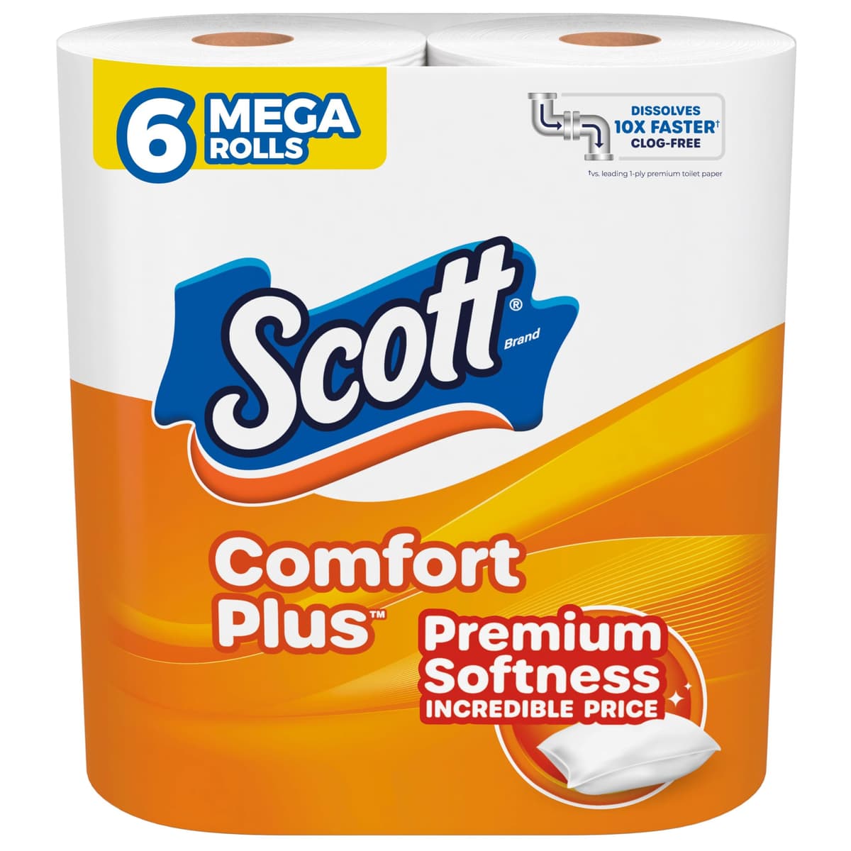 Scott Comfortplus Toilet Paper, Double Roll, Bath Tissue, 18 Count — view 9