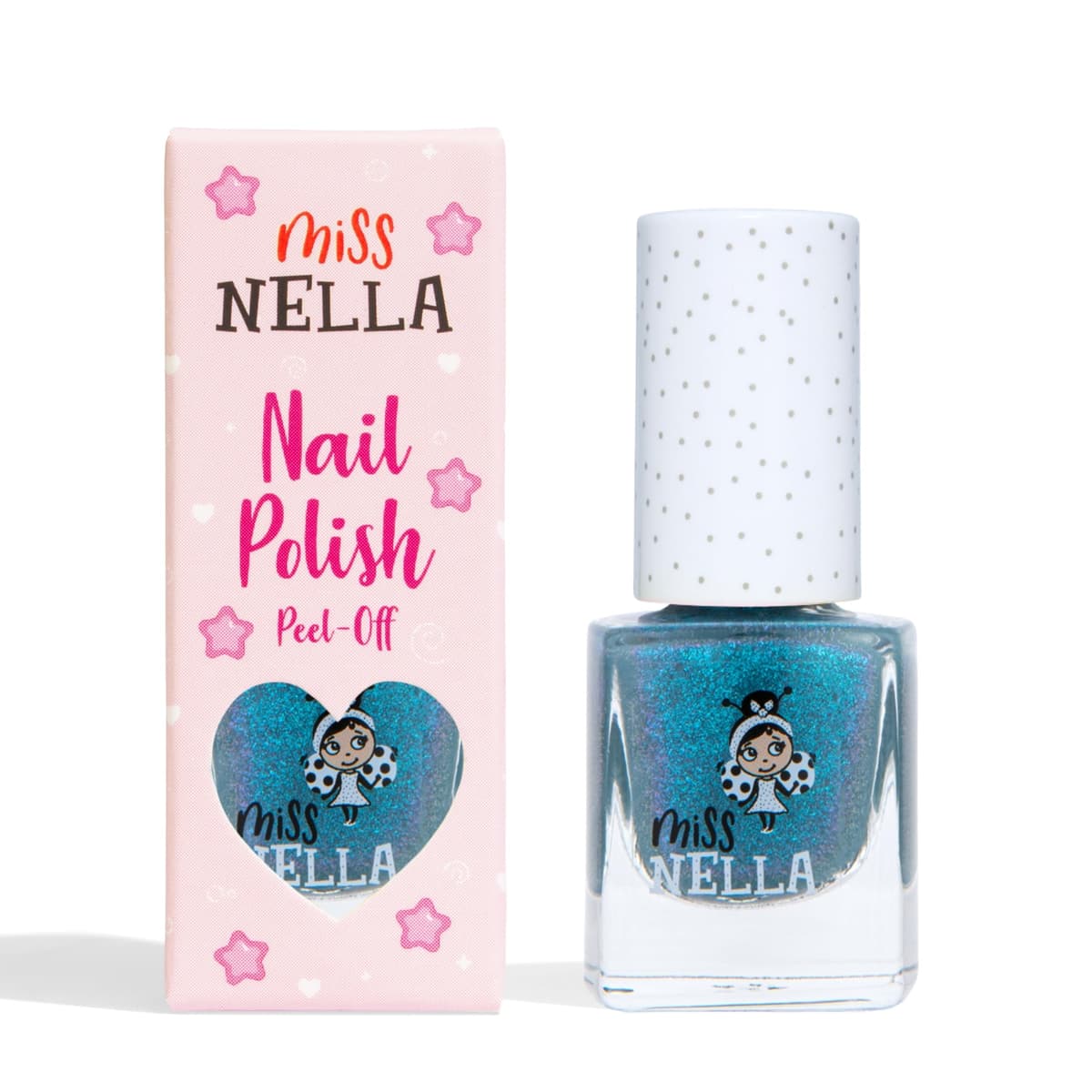 Miss Nella BLUEBERRY SMOOTHIE- Esmalte de uñas especial morada con brillantina para niños, con fórmula despegable, a base de agua y sin olor — view 16