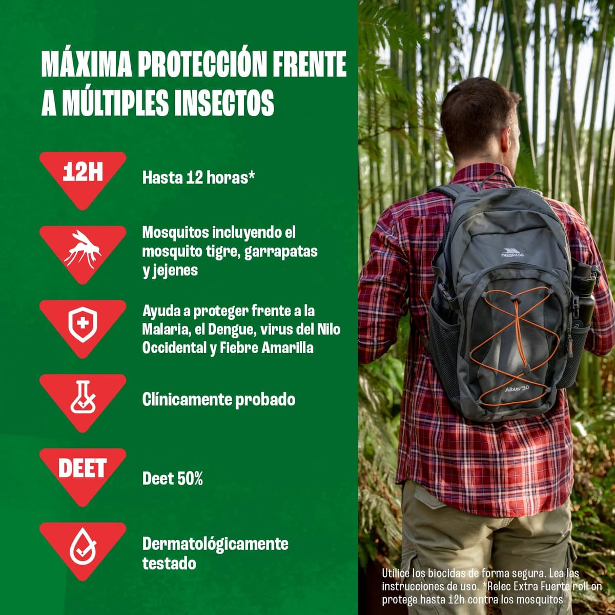 Relec Extra Fuerte Spray Antimosquitos, Repelente de Mosquitos 75ml, Eficaz Contra El Mosquito Tigre, Eficacia y Protección Contra las Picaduras de Mosquitos en Zonas Tropicales — view 3