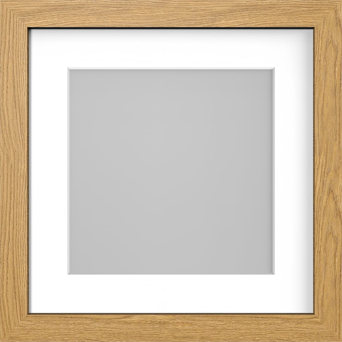 11X11 OAK MODERN PHOTO PICTURE POSTER FRAME WITH WHITE 7X7 MOUNT — view 5