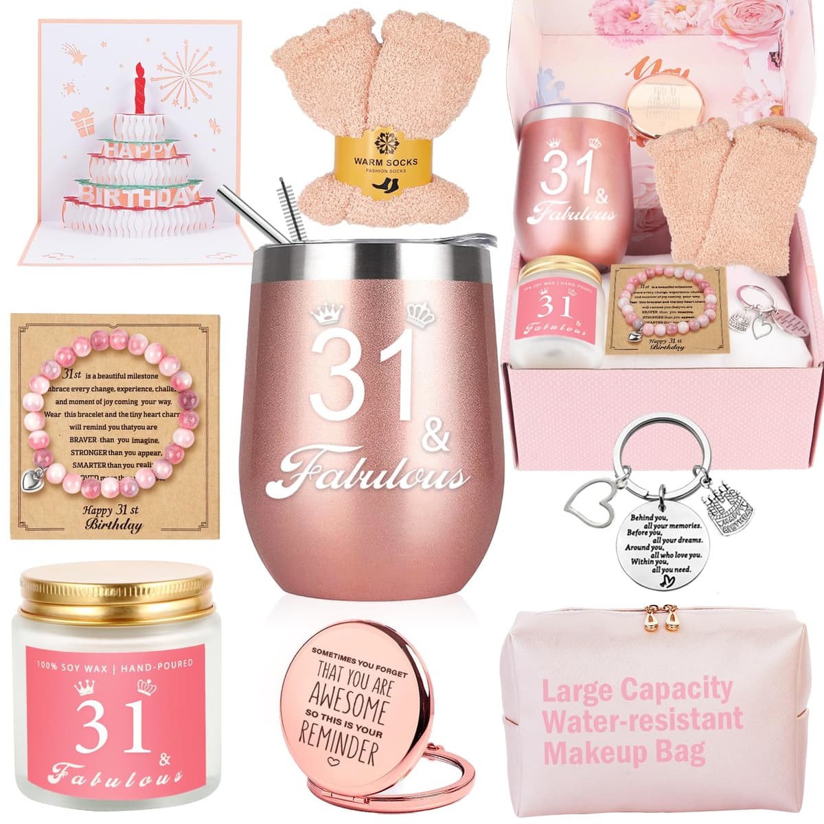 Awfrky Birthday Gifts for Women, Birthday Gift Box Set for Woman Best Friends Female Sister Mom Daughter Wife Her Girlfriend Coworker Bestie, Unique Gifts for Women — view 25