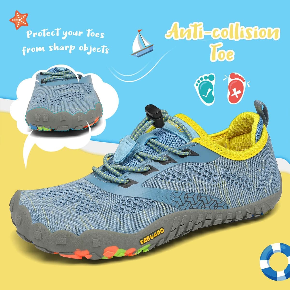 Saguaro Zapatos de Trail Niños Niñas Zapatos Deportivos Transpirable Antideslizante — view 4