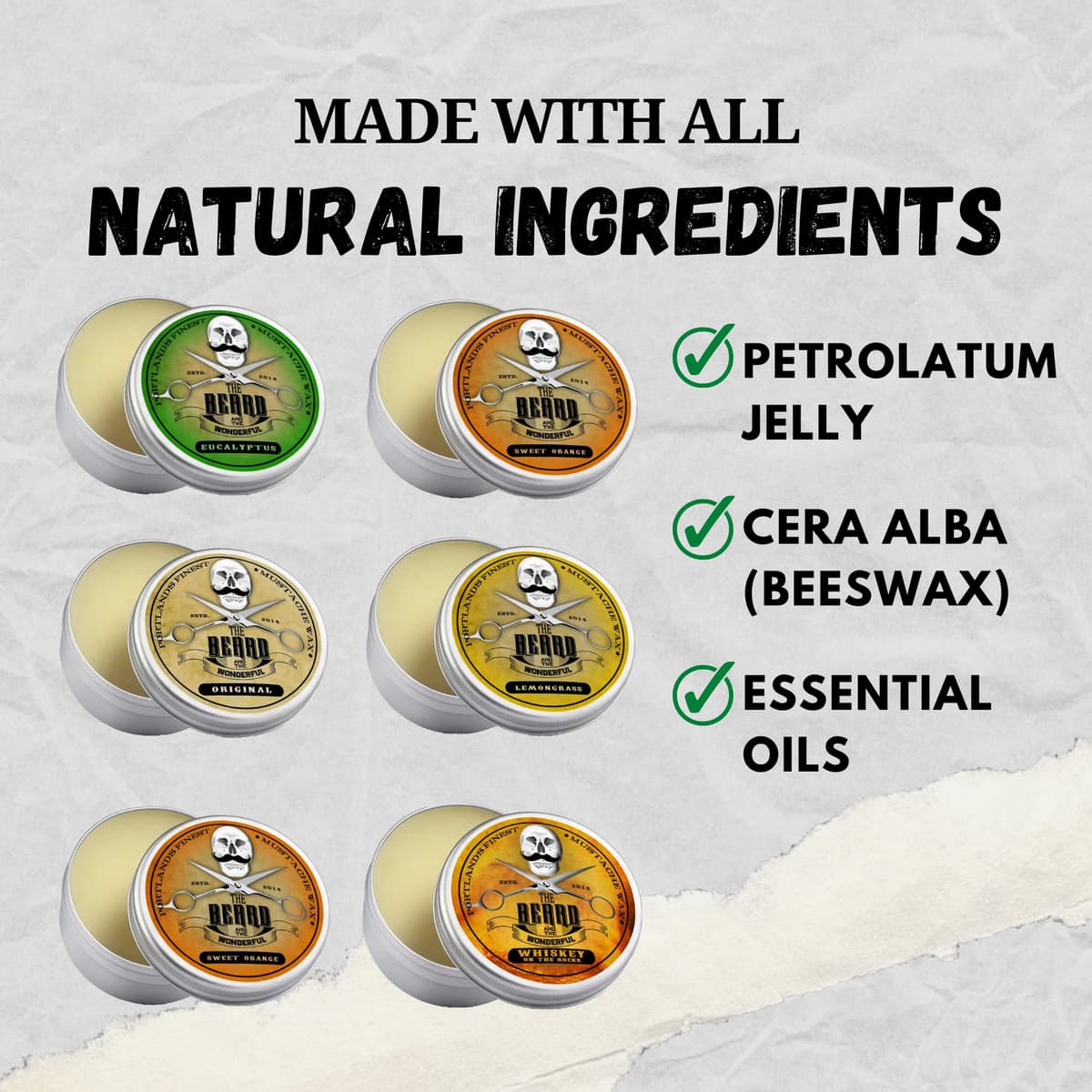 Moustache and Beard Wax 15ml – Promotes Facial Hair Growth with Moisture Resistant Feature – Ideal Beard Styling for Men with All Natural Ingredients, Strong Hold, & Cedarwood Scent Wax — view 2