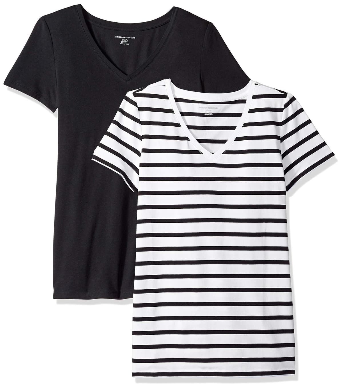 Amazon Essentials Camiseta de Manga Corta y Corte Estándar (Opciones de Cuello Redondo y Cuello en V) Mujer, Paquetes Múltiples — view 21