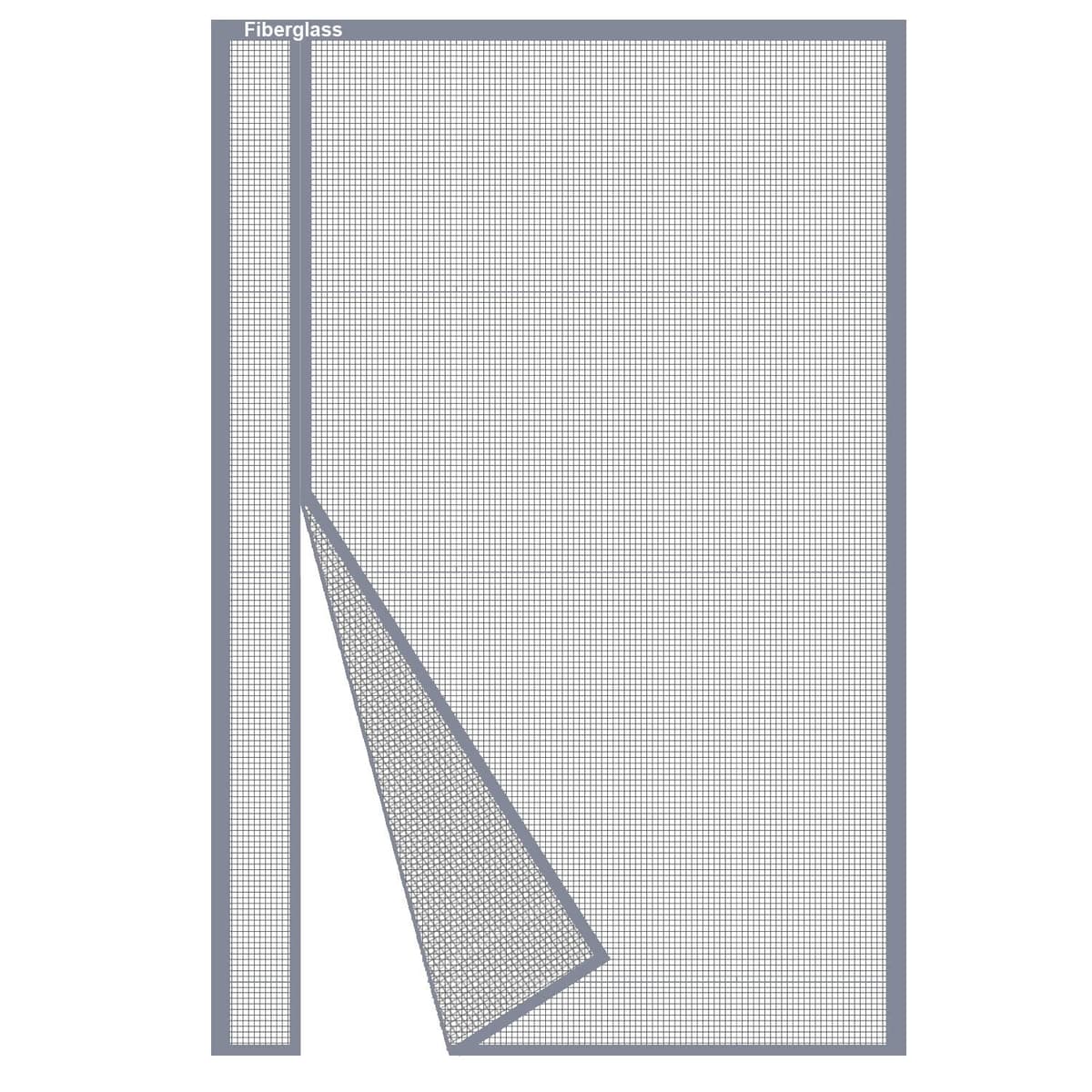 Risareyi Mosquitera Puerta Magnetica 60x210cm, Apertura Lateral Cortina Magnética Puerta Exterior Corredera para Balcon, Mosquitera con Imanes de Malla de Fibra de Vidrio Transpirables, Gris