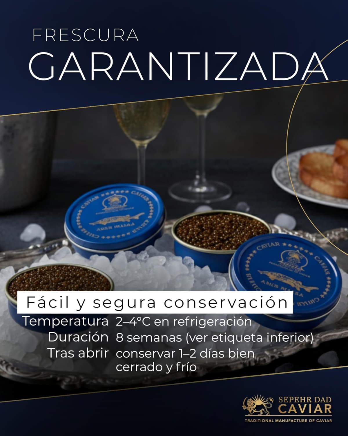 Sepehr Dad Caviar Beluga de l'Amour | Huevas de pescado clase A | cría NC | 30 gramos — view 4