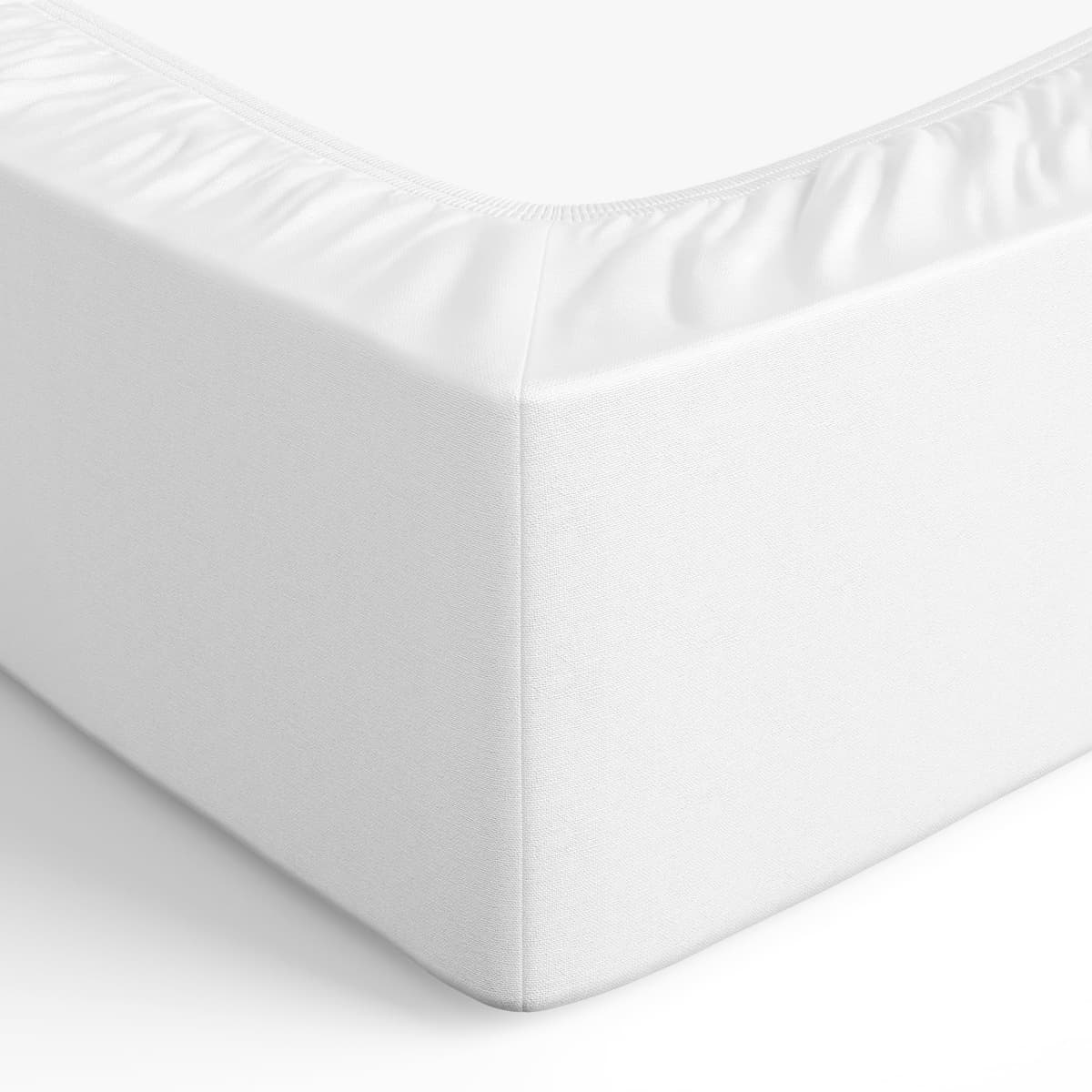 Amazon Basics Sabana Bajera Ajustable, 200 x 200 x 30 cm, de Poliéster Microfibra, Blanco — view 4