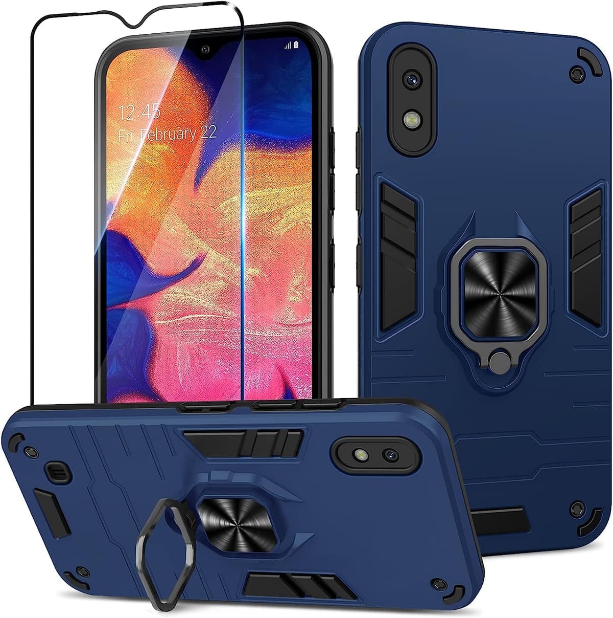 Funda para CMF Phone 2 Pro, Carcasa Antigolpes con Soporte anular metálico, Case Protectora de Grado Militar, Negro — view 1180