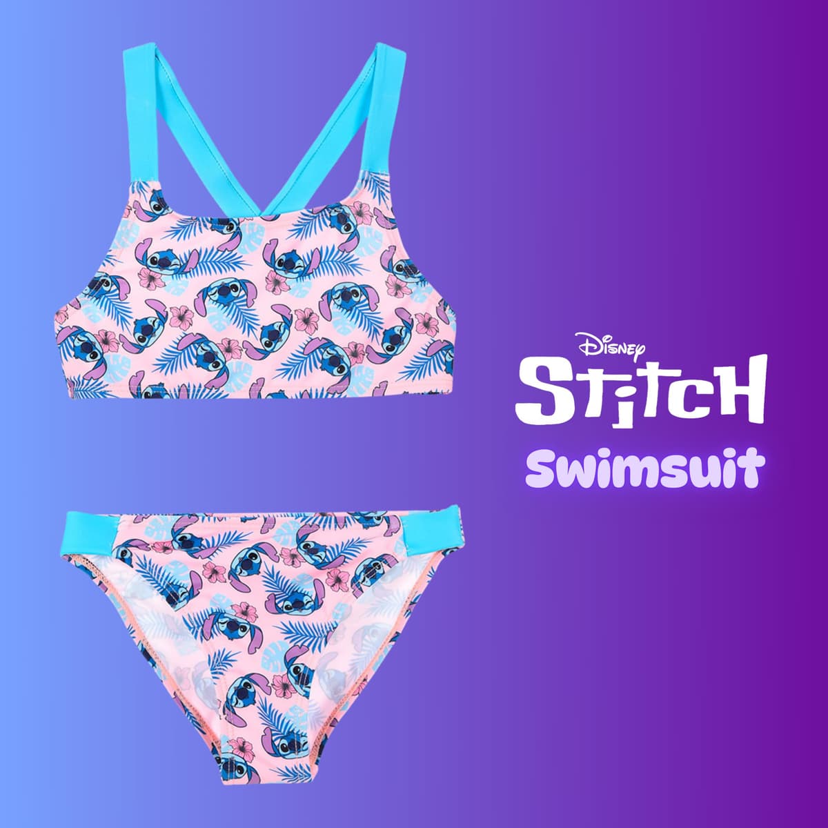 Disney Stitch Bikini para Niña, Bañador de Dos Piezas Verano Infantil Adolescentes, Tallas 6 a 12 Años — view 2