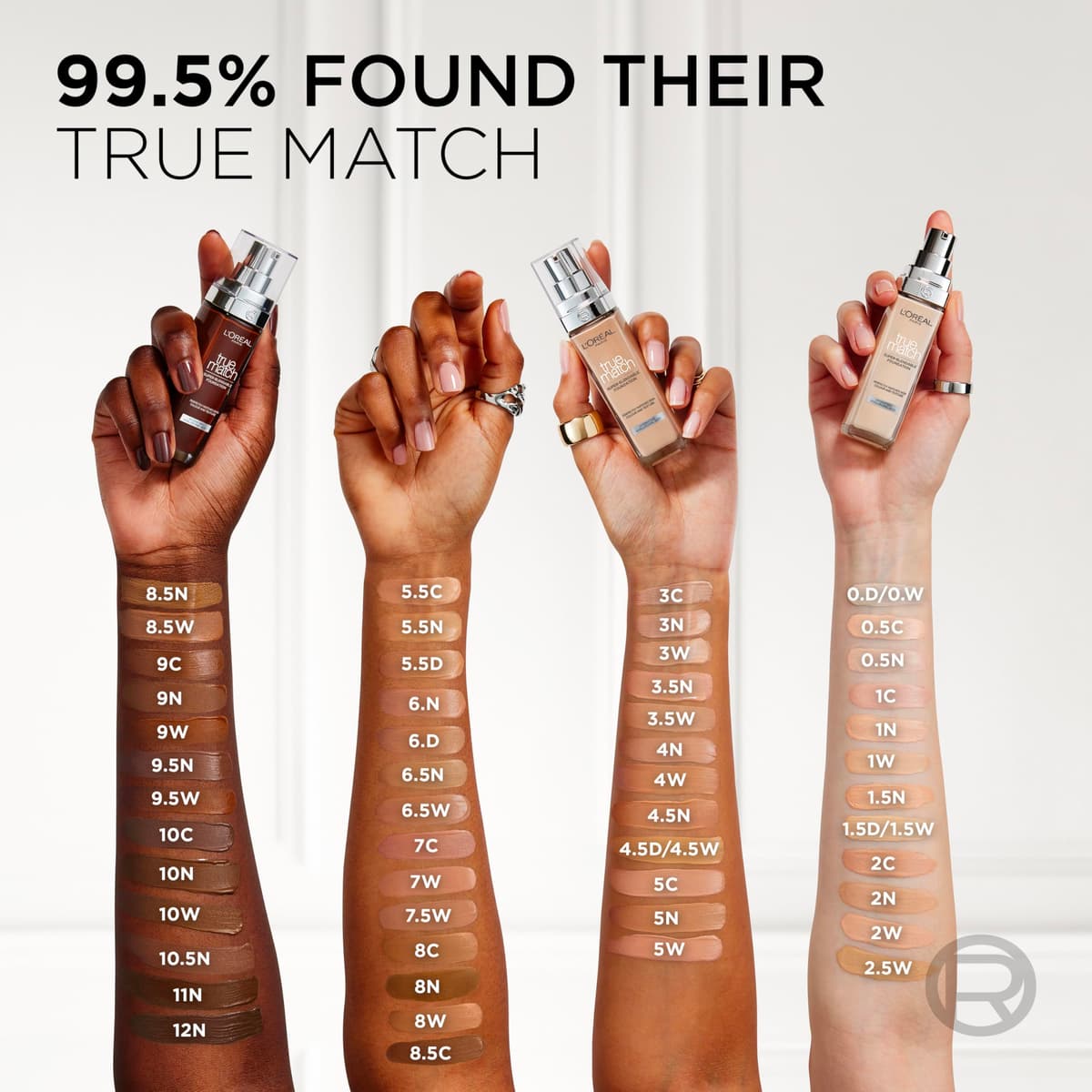 L'Oreal Paris Make-up Designer True Match Foundation, Base de maquillaje, Color 6.5D/6.5W Golden Toffee, 30 ml — view 3