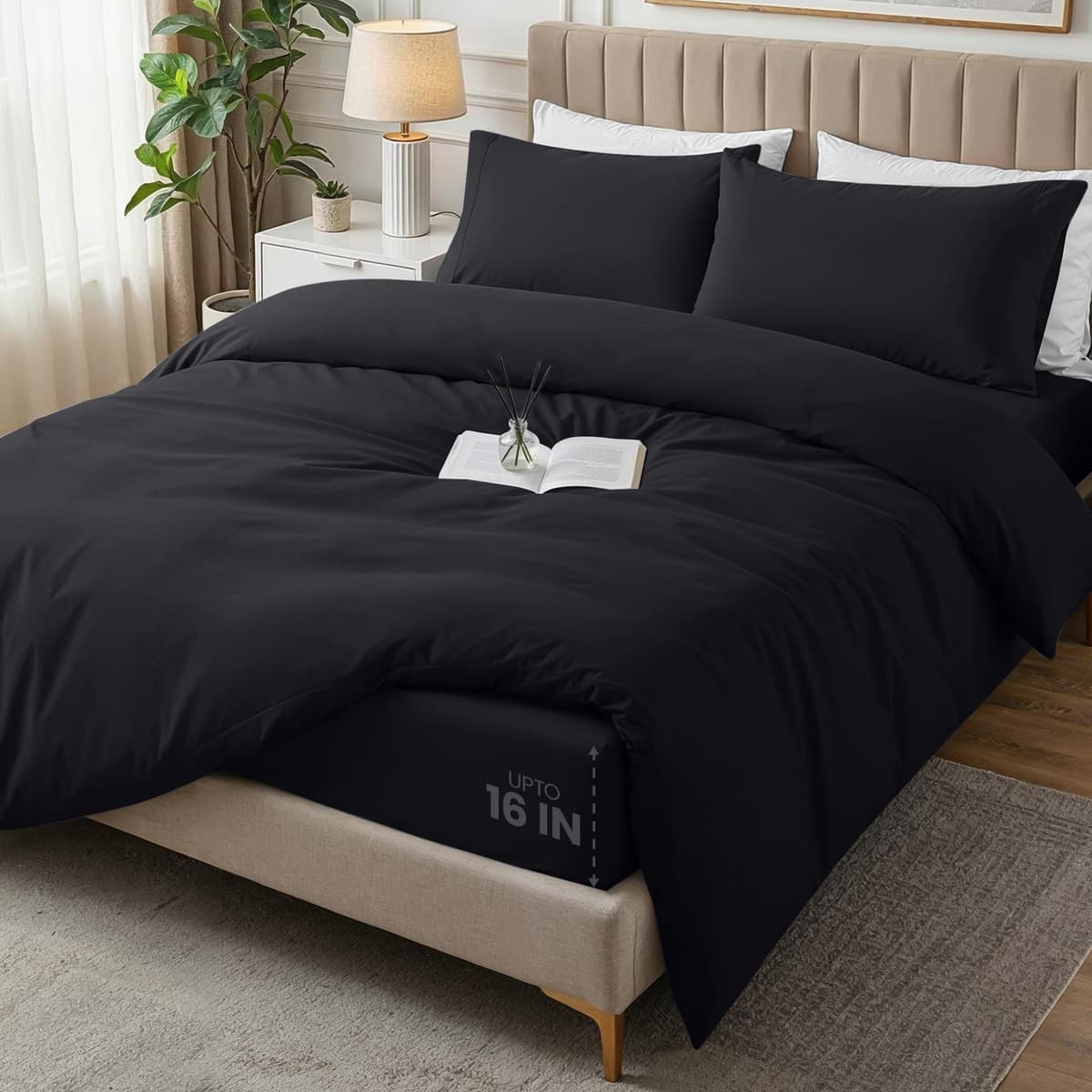 Utopia Bedding 3 Piece Single Bedding Set - Duvet Cover, Fitted Sheet with Pillow case - Soft Brushed Microfiber (Grey) — view 50