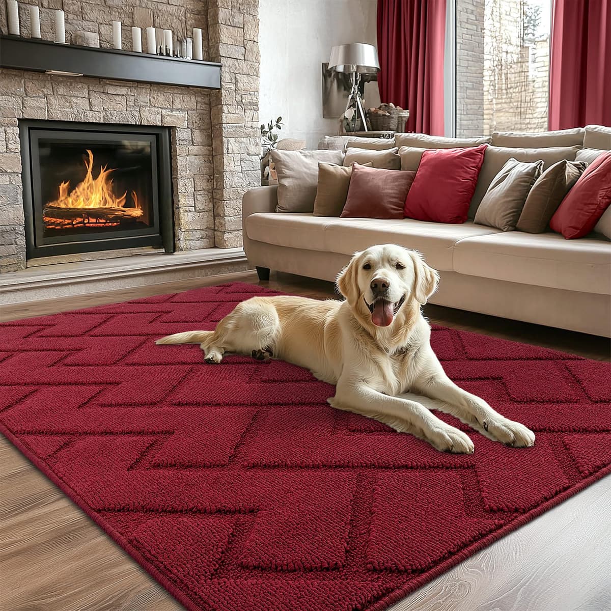 Biscpro Door Mats Indoor,Dirt Trapper Mat Absorbent Non-Slip Low Profile Doormat for Entrance,Inside, Kitchen,Front Door Mat Washable for Pets and Dogs— 50x80cm,Grey — view 43